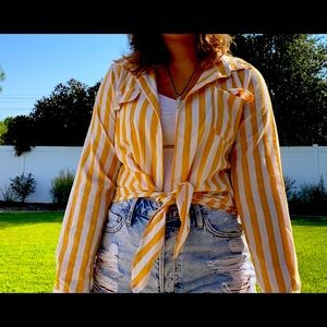 Yellow and white jacket